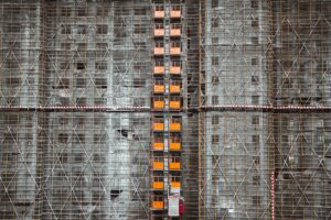 Gray Metal Frame on Gray Concrete Structure