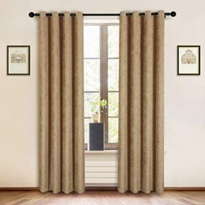 ELKCA Double-Sided Chenille Curtains - Coffee (52" W x 84"