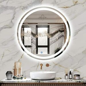 Espejo LED regulable para baño con función antiempañamiento de FITLAND.