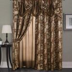 Golden Rugs Jacquard Luxury Curtain Set (Brown)