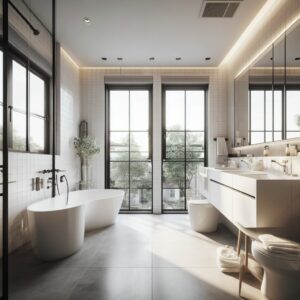 Baño tipo spa diseñado para relajación total. Descubre cómo convertir tu baño en un santuario de tranquilidad con nuestra remodelación experta