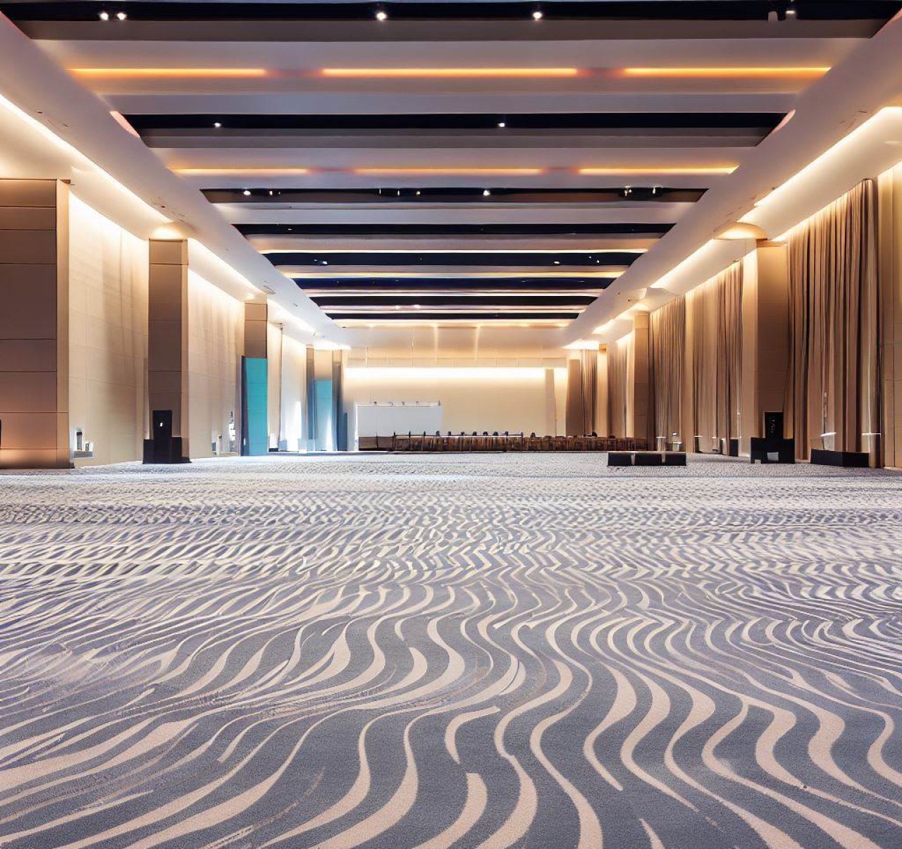 Minimalista Centro de convenciones con moderna alfombra
